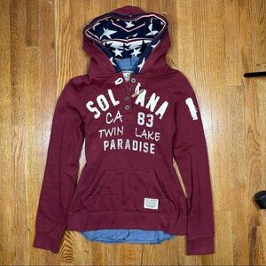 Burgundy and white Miss America hoodie